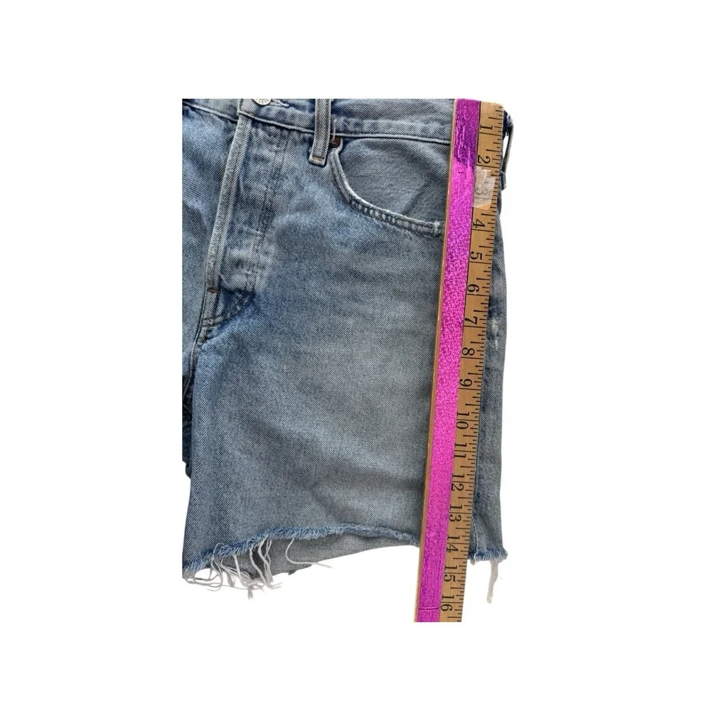 Agolde Blue Denim Shorts Resort Summer Beach